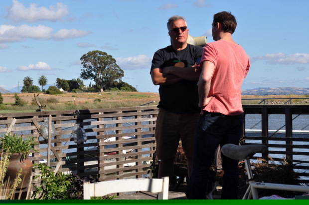 Napa, Shoener being interviewed for an International Paper