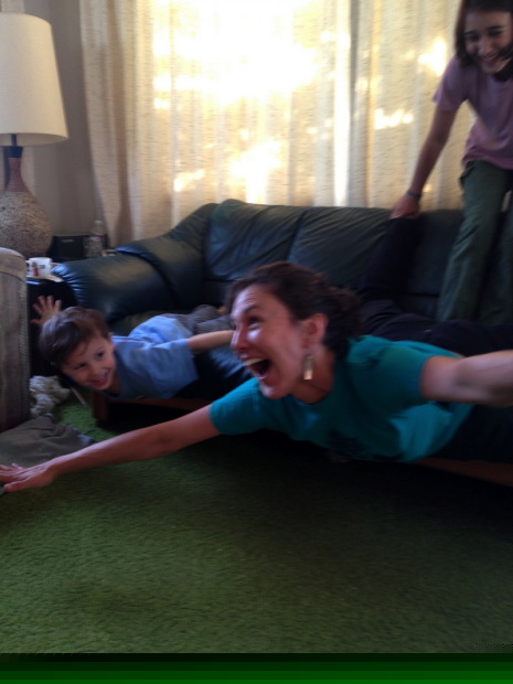 Couch superman with nephew Oliver