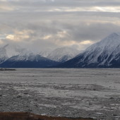 The frozen Turnagain Arm