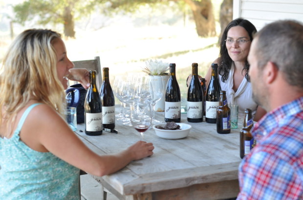 Angela and Jason Osborne poured her first full vertical of Grace