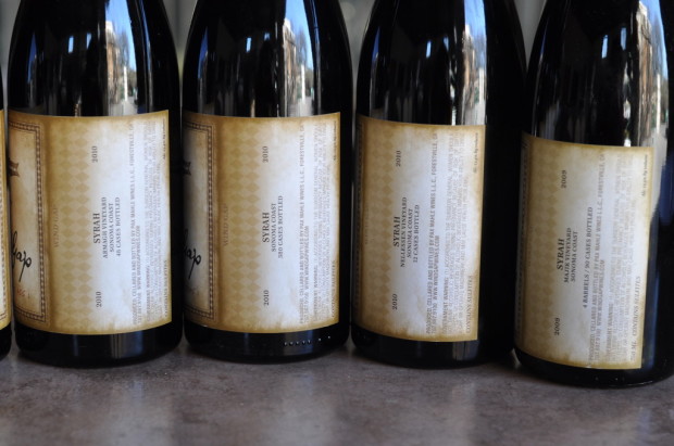 The Sonoma Coast Syrah, and its component parts