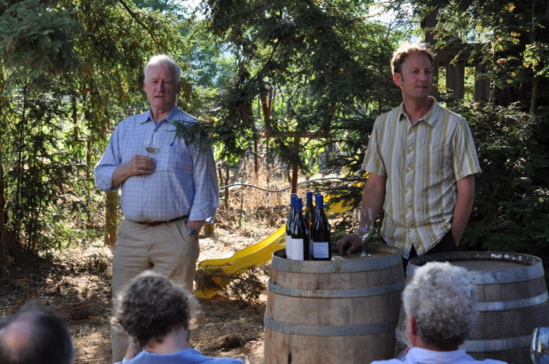 George Vare and Steve Matthiasson discussing the Vare Vineyard
