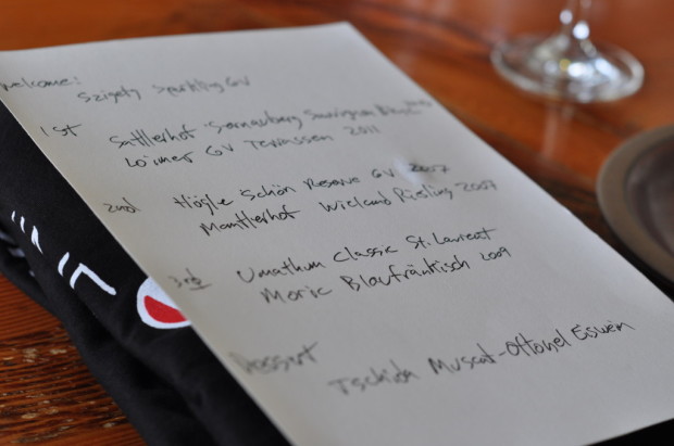 Austrian Lunch Wine Itinerary