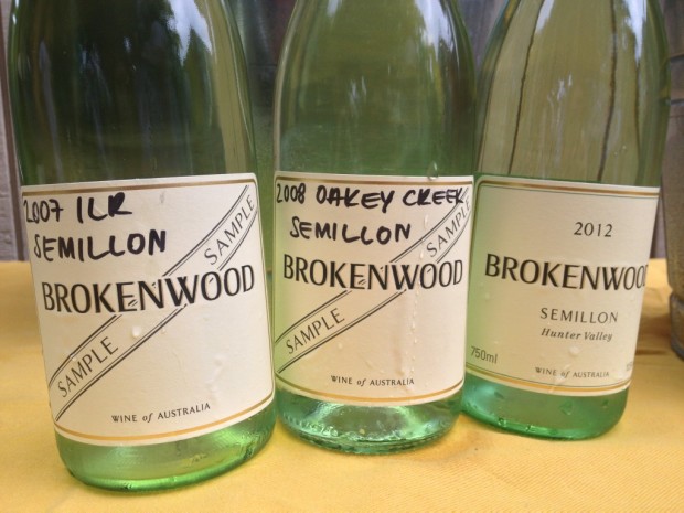 Three vintage vertical of Brokenwood Semillon