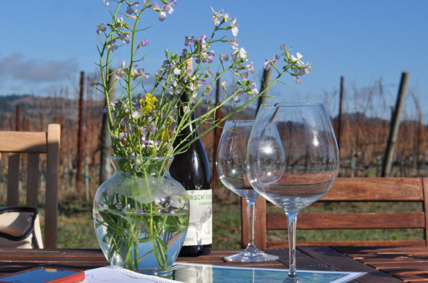 Tasting Hirsch Vineyards wine