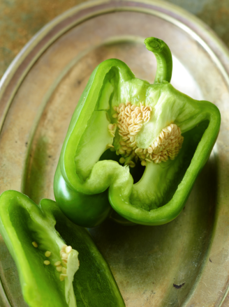 Green Bell Pepper without water droplets