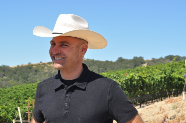 Jeremy Weintraub in the midst of the vineyards of Adelaida estate